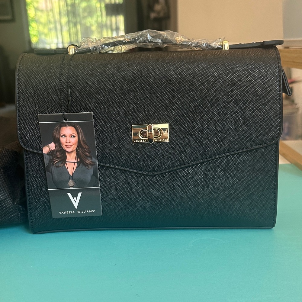 Vanessa Williams black crossbody bag with dust bag